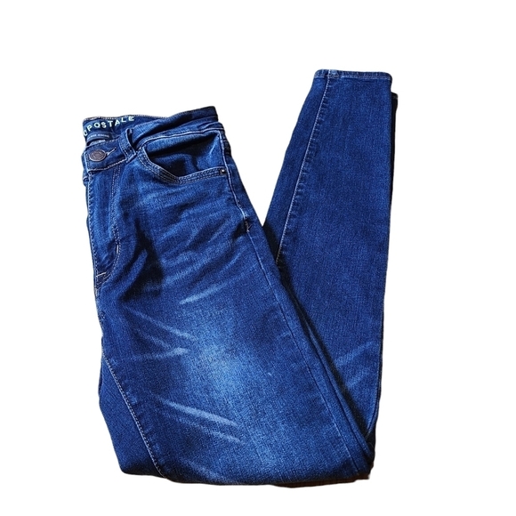 Aeropostale blue high Rise jegging skinny leg denim jeans pants - Picture 2 of 9